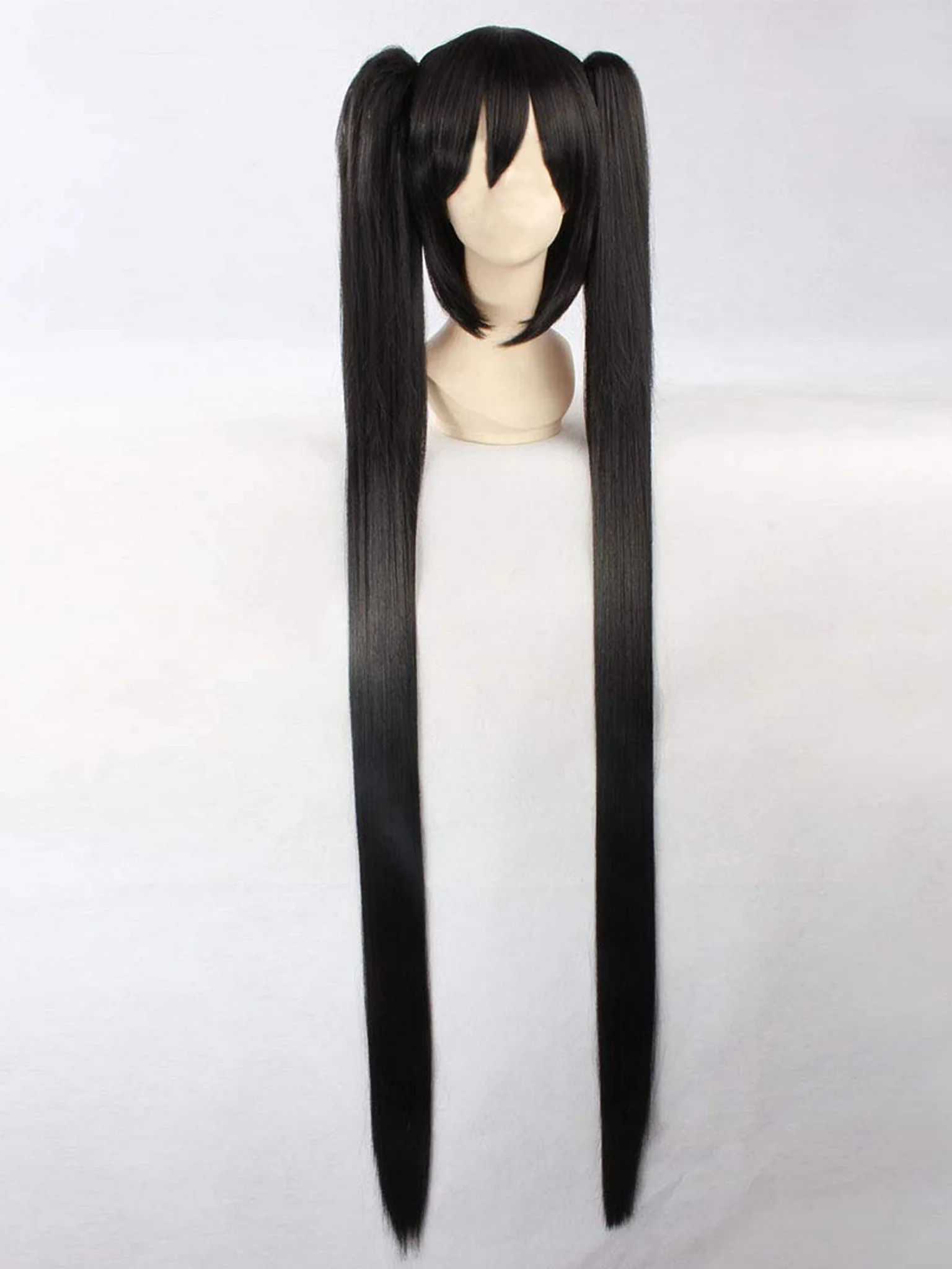 hatsune miku vocaloid twin tail pony singer idol pop star хатсуне мику дълга синя перука на опашки клипси вокалоид косплей изкуствена коса черна