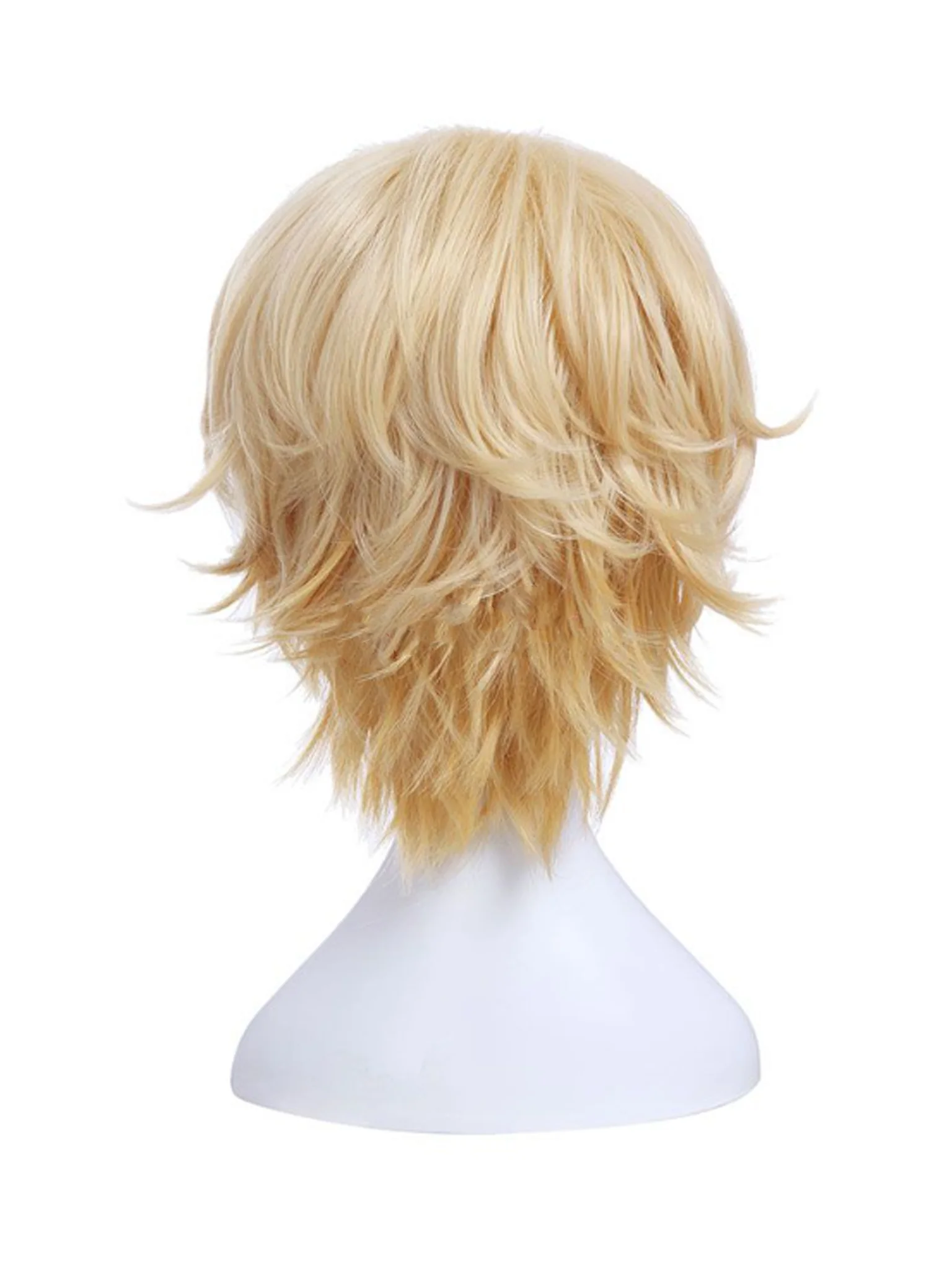стандартна къса руса перука изкуствена коса косплей руса евтина cosplay wig blonde short cheap standard standart