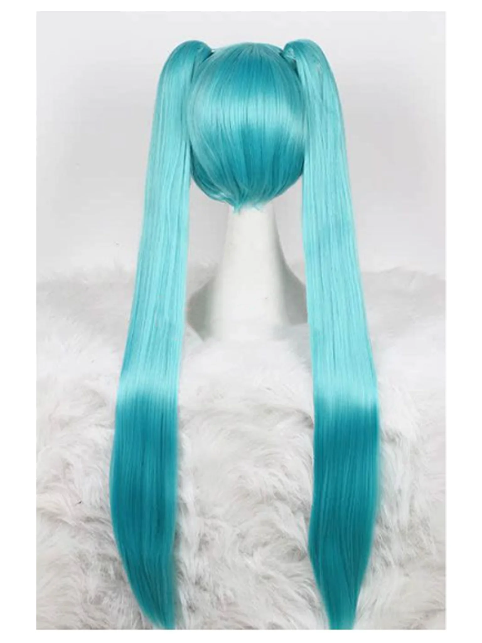 hatsune miku vocaloid twin tail pony singer idol pop star хатсуне мику дълга синя перука на опашки клипси вокалоид косплей изкуствена коса