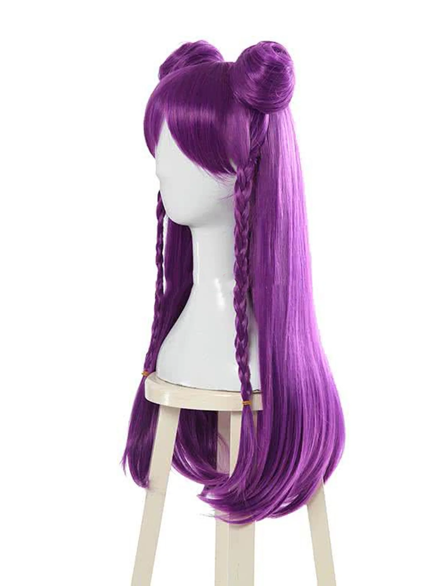 league of legends косплей костюм перука wig game cosplay costume кда поп старс група каиса кайса лилава дълга purple long pop stars kda