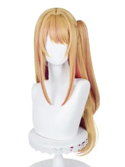 oshi no ko ruby idol pop star cosplay wig ombre blonde оши но ко руби идол поп стар звезда главен герой руса дълга на опашка косплей перука