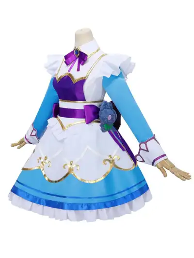 league of legends косплей костюм перука wig game cosplay costume cafe cuties gwen uniform синя рокля мейд гуен кафе кютис
