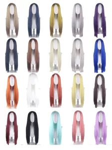 80 cm long standard standart no fringe bangs forehead wig 80 см изкуствена коса перука косплей cosplay стандартна без бретон различни цветове бяла черна руса светло тъмно чело