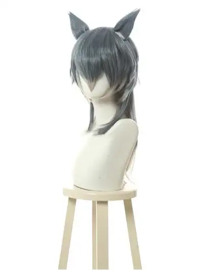 beastars netflix legoshi wolf cosplay wig silver furry легоши косплей перука вълк сива дълга перука с уши