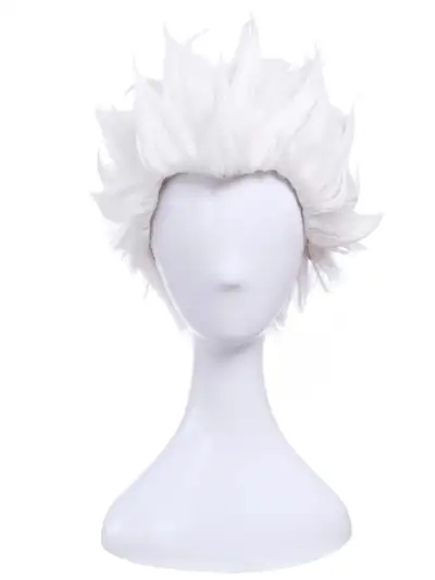 fate/stay night cosplay wig, бяла косплей перука, archer, cosplay цосплей цосплеи, арчер, фейт, стей найт, Косплей перука Archer Fate Stay Night – мъжка сива перука за аниме косплей, термоустойчив синтетичен косъм, 160% гъстота, перука за карнавал, Хелоуин, комикс конвенции