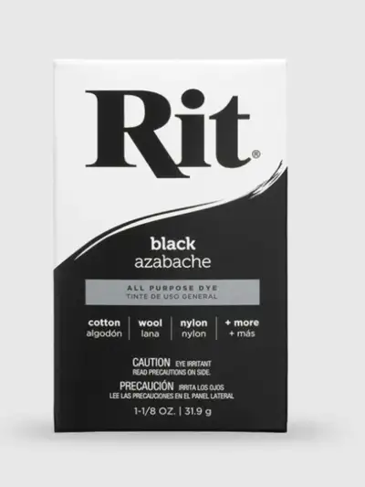 RIT All-purpose текстилна боя на прах Тя е лесна за употреба и не е токсична. Осигурява наситен цвят на почти всеки тип тъкан или смес от тъкани. Перфектна за памук, лен, коприна, вълна, коприна, рами. Течната боя Rit може дори да оцветява дърво, ракита, хартия и корк.