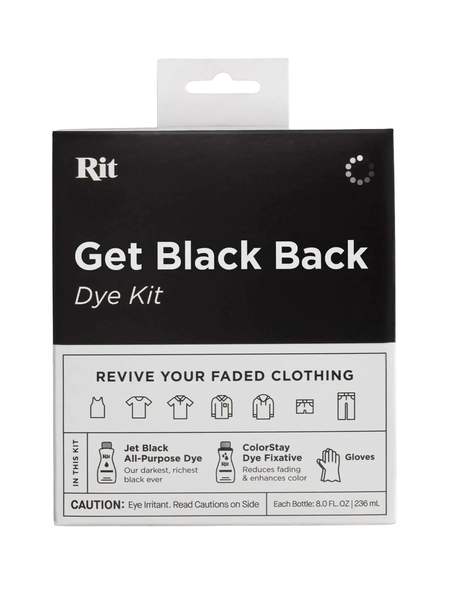 Rit Get Black Back Dye Kit комплект за боядисване и възстановяване на черен цвят